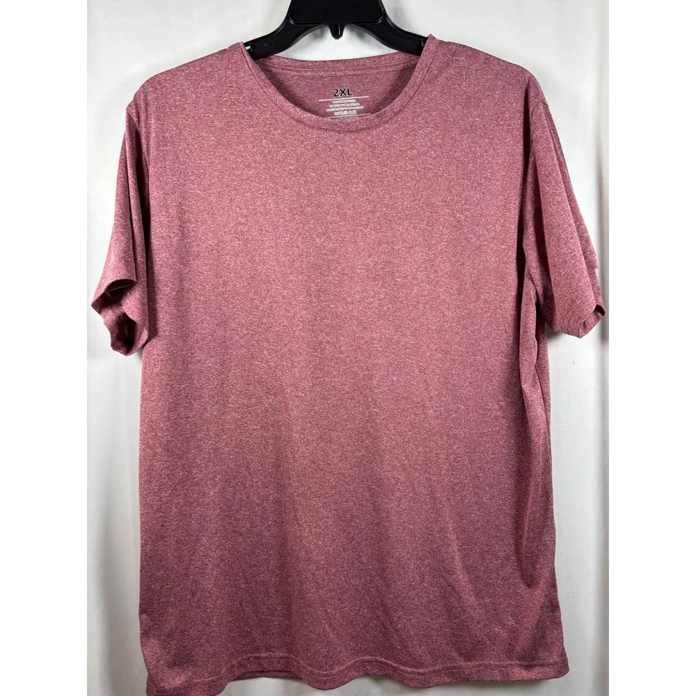 Lot of 4 Mens 2XL Heathered Performance T-Shirts Short Sleeve Crew Neck Basics - Picture 4 of 13